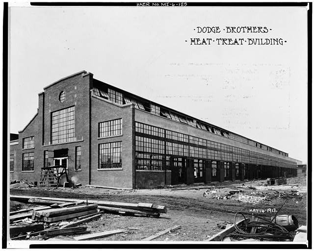 Dodge Hamtramck Plant HEAT TREAT BUILDING #1, SOUTHEAST ELEVATION, 1913 