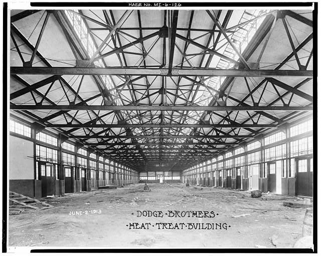 Dodge Hamtramck Plant HEAT TREAT BUILDING #1, VIEW SOUTH, 1913