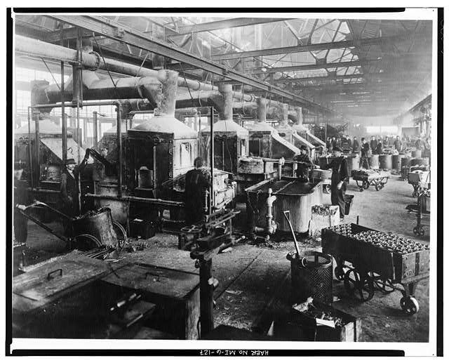 Dodge Hamtramck Plant HEAT TREAT BUILDING #1, VIEW SOUTH, 1915