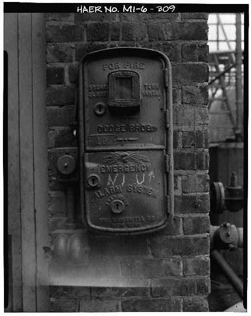 Dodge Hamtramck Plant TYPICAL DODGE FIRE ALARM, 1980